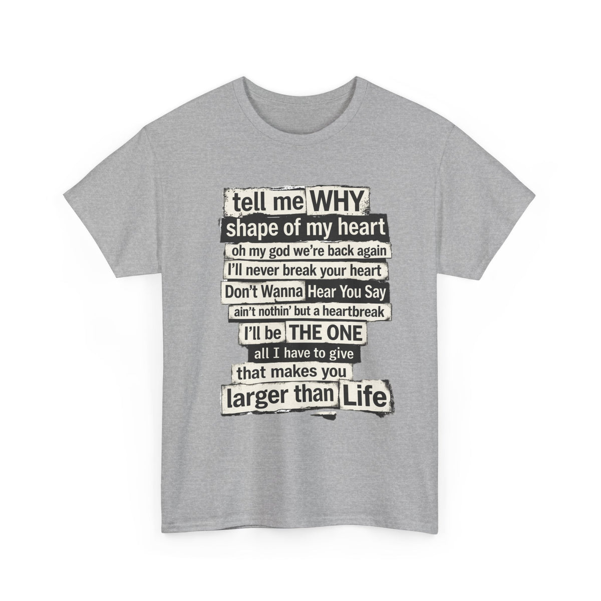 90's Boy Band Nostalgia Lyrics Tee | Concert Shirt for Vegas Sphere Residency