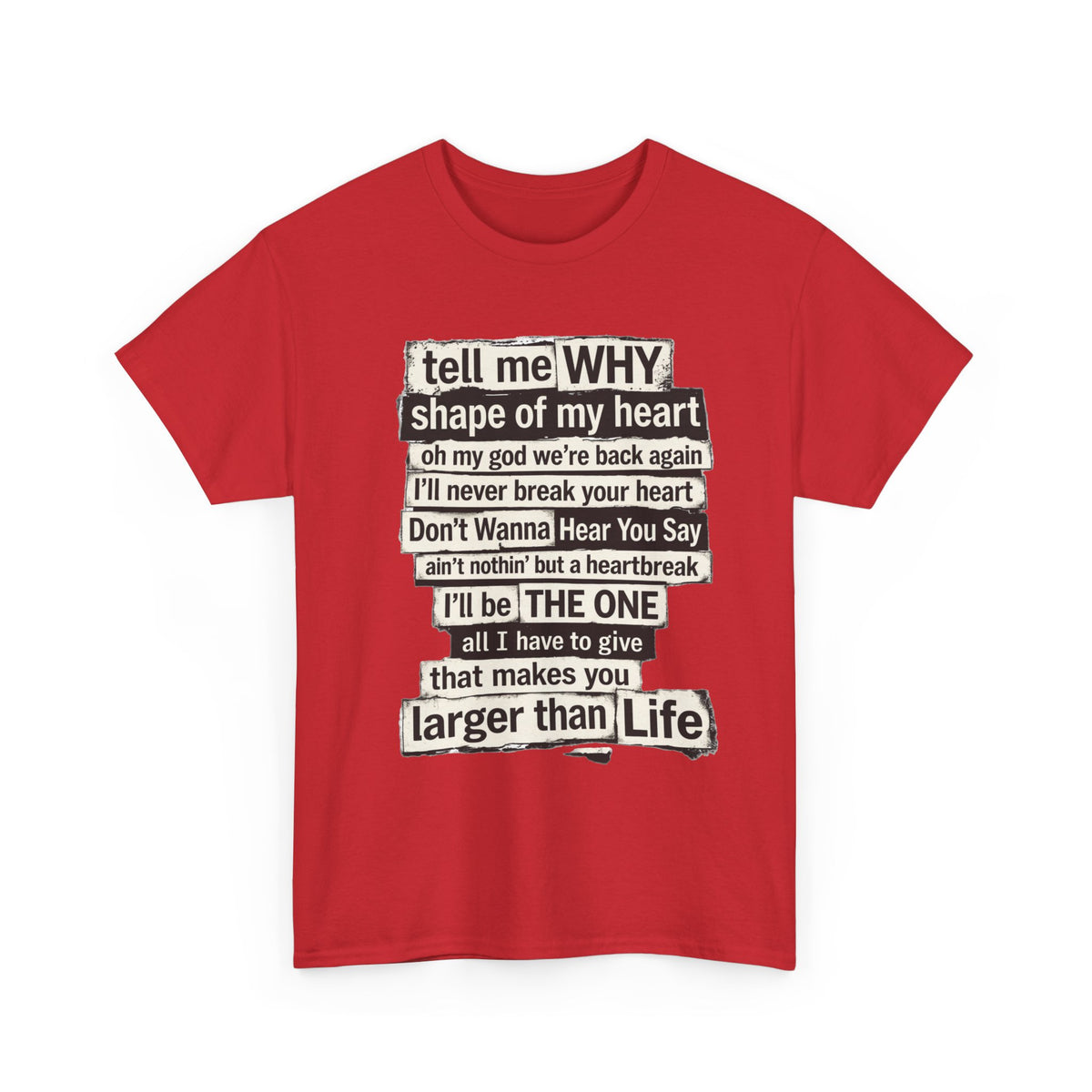 90's Boy Band Nostalgia Lyrics Tee | Concert Shirt for Vegas Sphere Residency