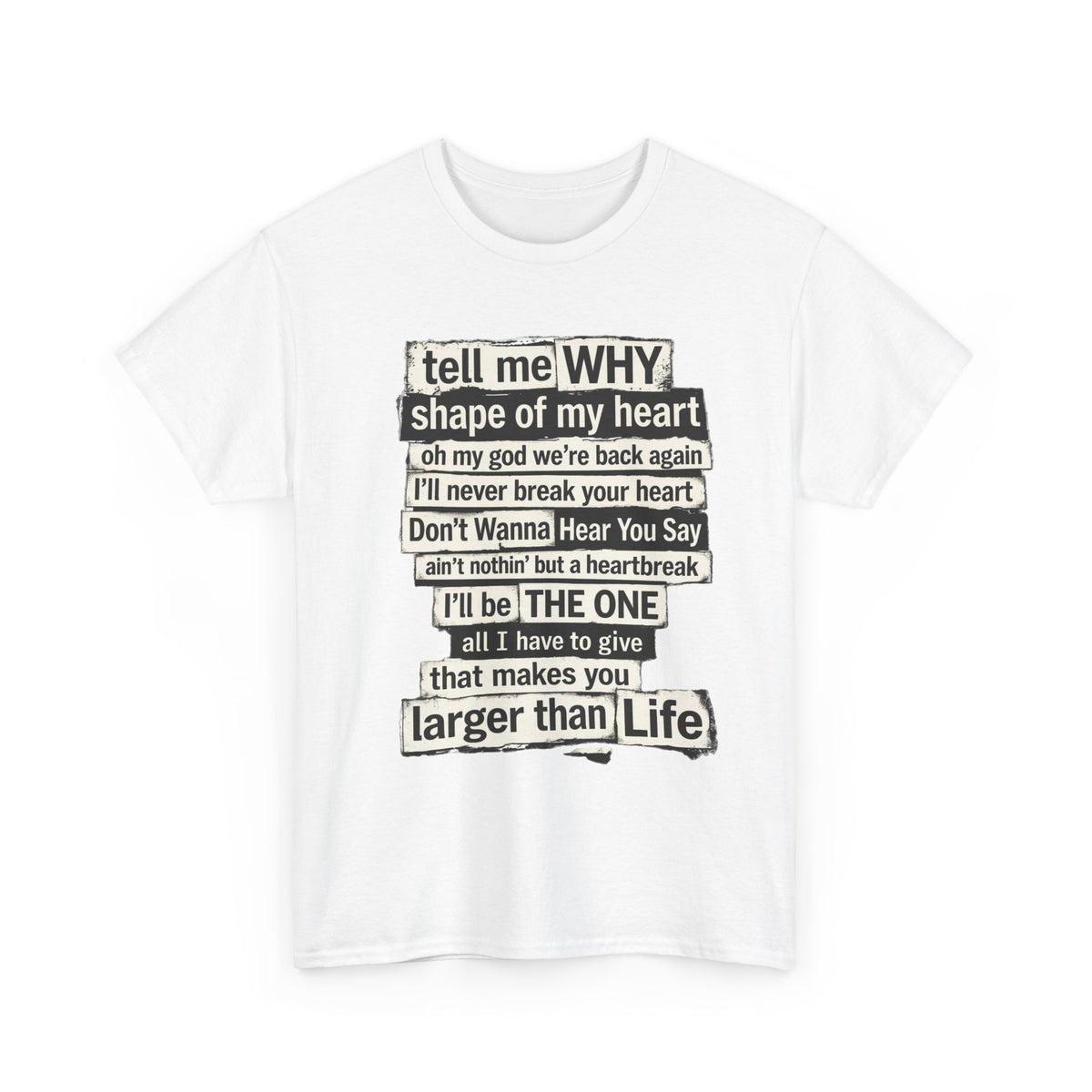 90's Boy Band Nostalgia Lyrics Tee | Concert Shirt for Vegas Sphere Residency