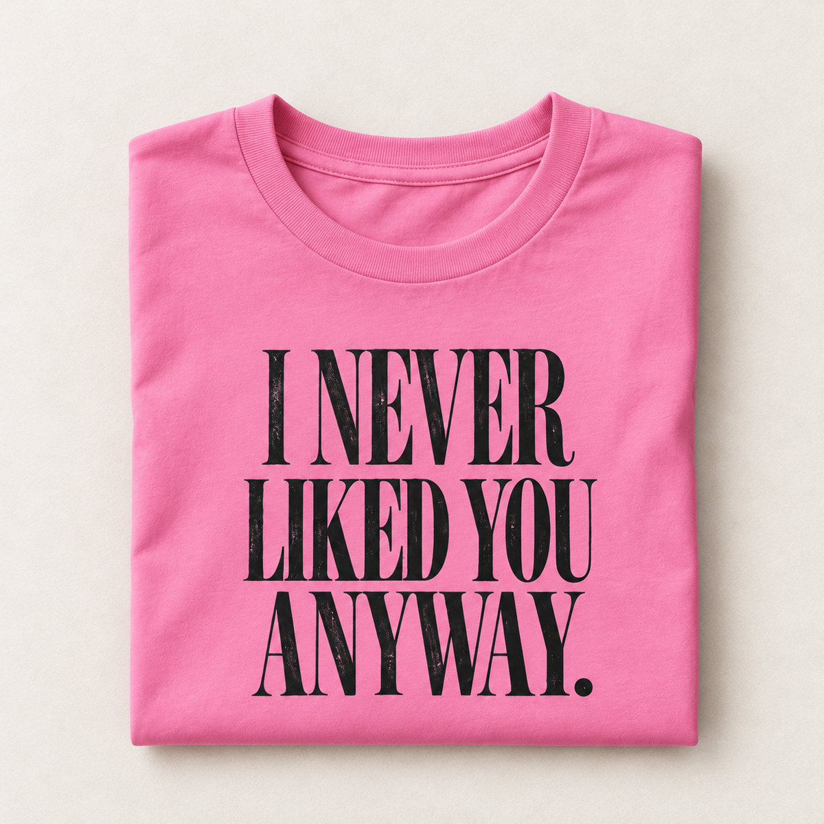 I Never Liked You Anyway Graphic Tee | Funny Sarcastic Women's T-Shirt | Retro Vintage Style Statement Shirt | Millennial Humor