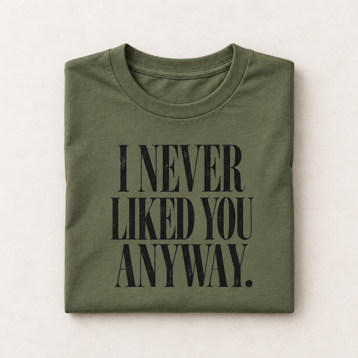 I Never Liked You Anyway Graphic Tee | Funny Sarcastic Women's T-Shirt | Retro Vintage Style Statement Shirt | Millennial Humor