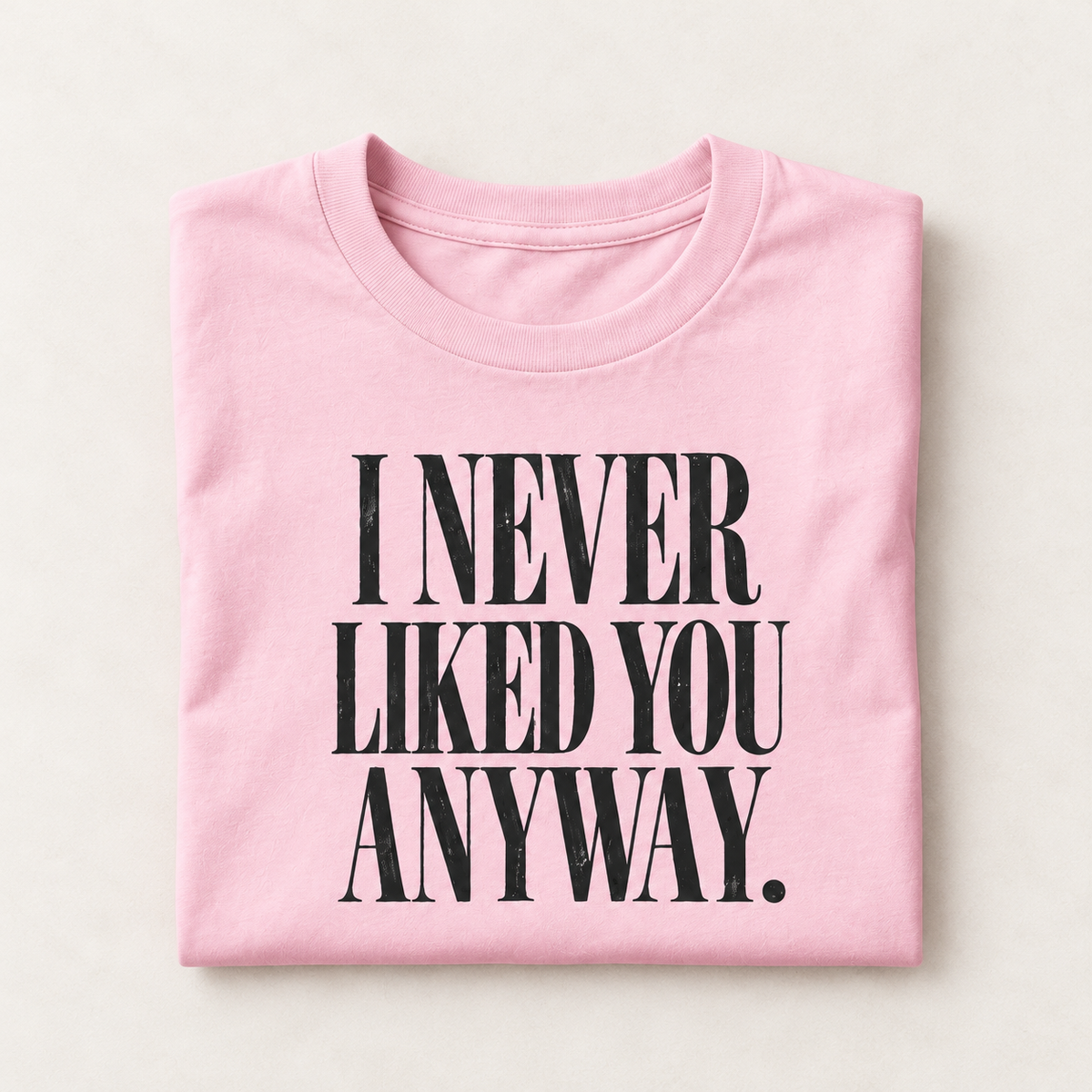 I Never Liked You Anyway Graphic Tee | Funny Sarcastic Women's T-Shirt | Retro Vintage Style Statement Shirt | Millennial Humor