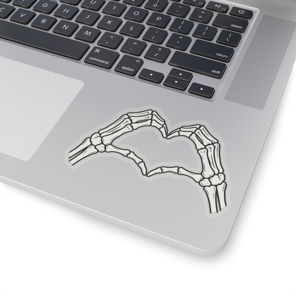 Skeleton Hands Heart Kiss-Cut Stickers | Bone Hand Heart Sticker