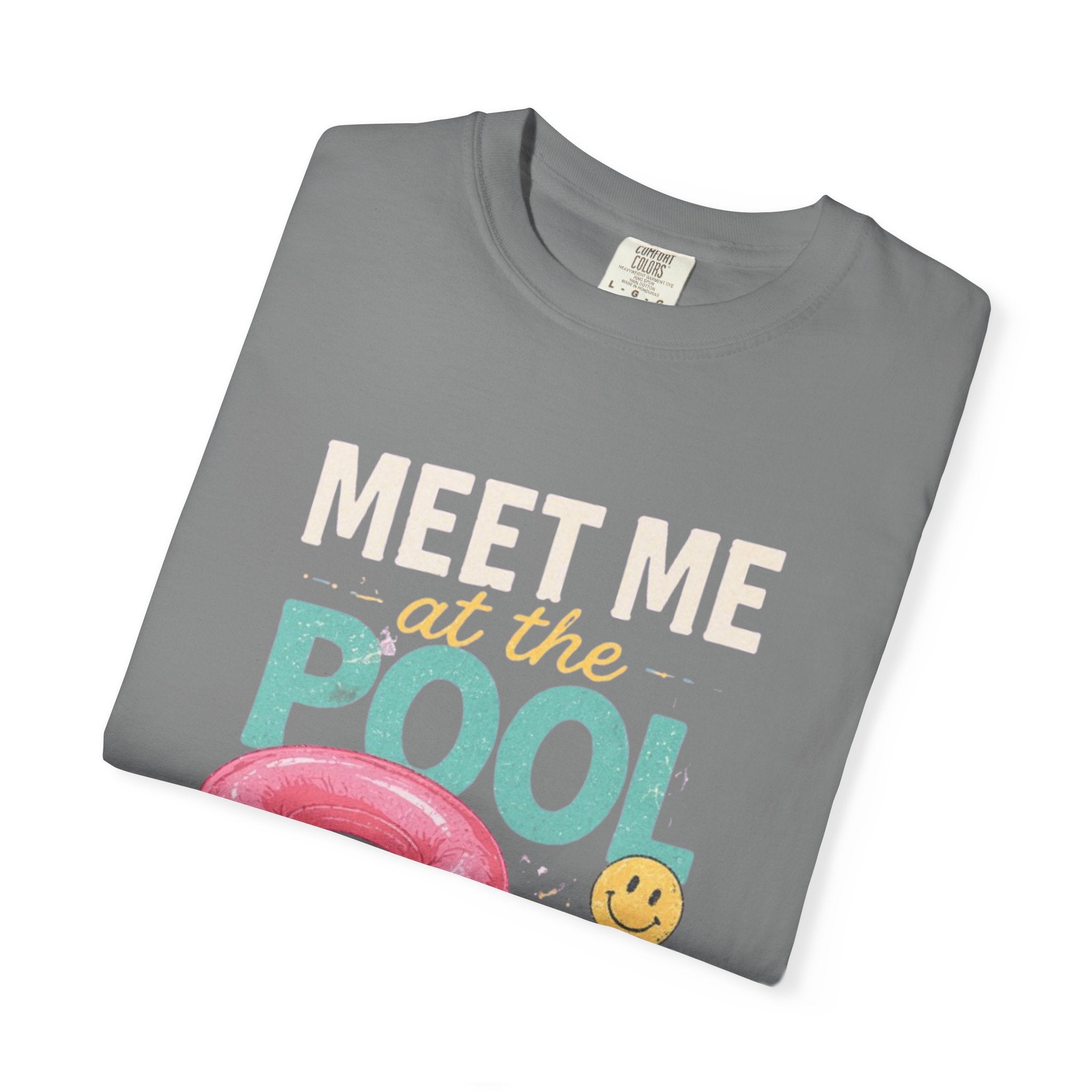Retro Meet Me At The Pool Shirt | Vintage Summer Comfort Colors Tee | Pastel Pool Party Tshirt | Trendy Graphic Tee Oversized