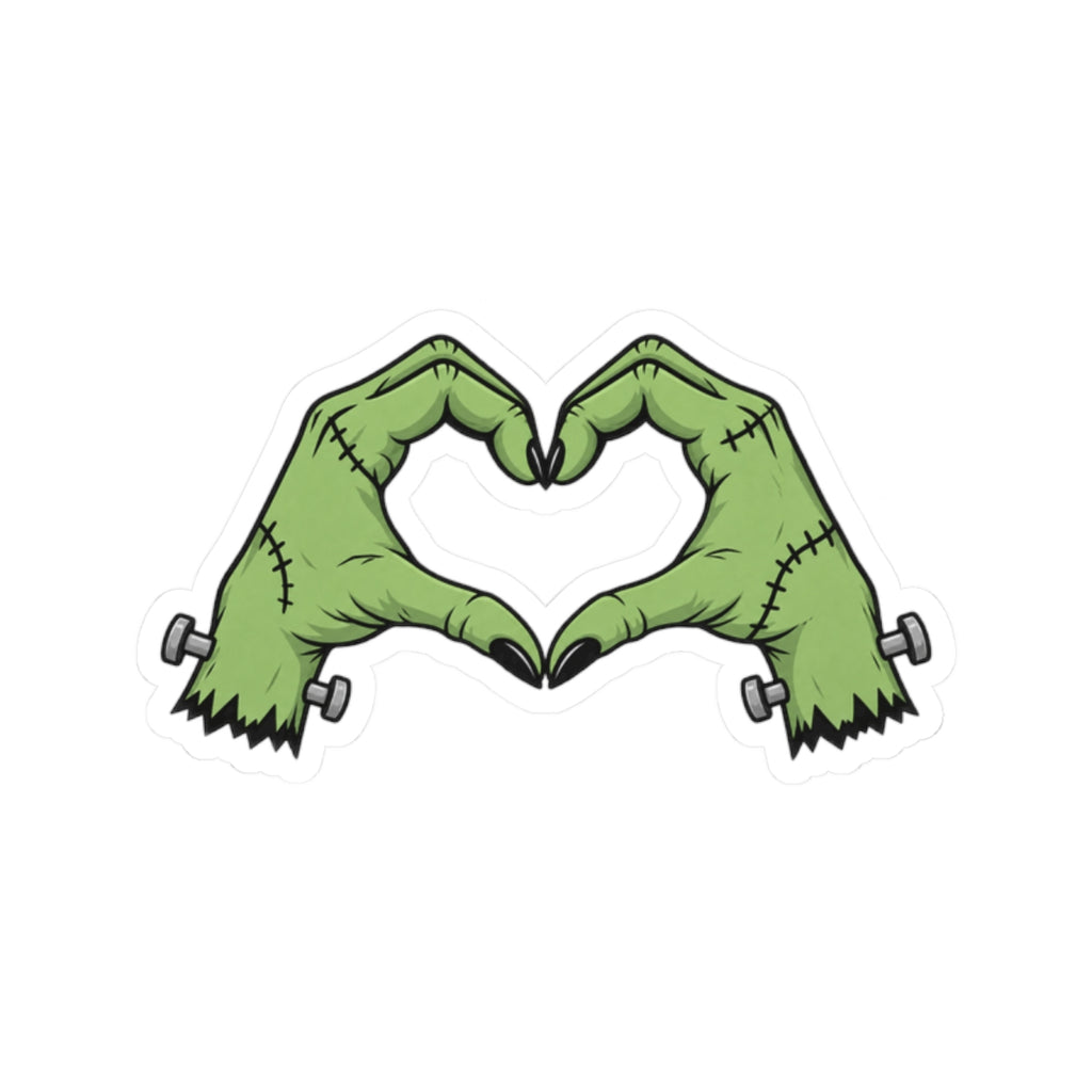 Frankenstein Hands Heart Sticker | Halloween Sticker