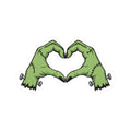 Frankenstein Hands Heart Sticker | Halloween Sticker