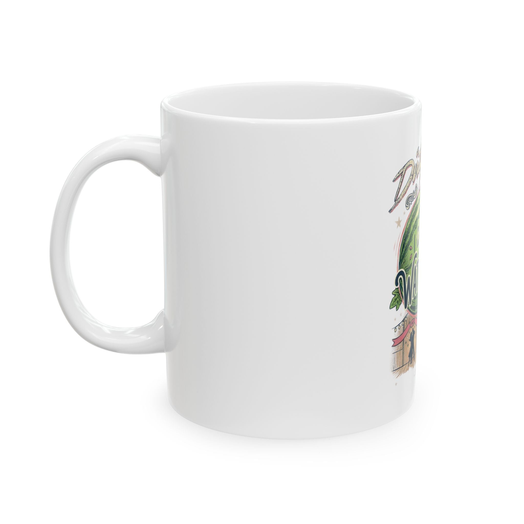 I Carried A Watermelon Ceramic Mug, Retro 80s Movie Quote Coffee Cup, Cute Nostalgic Gift for Movie Lovers