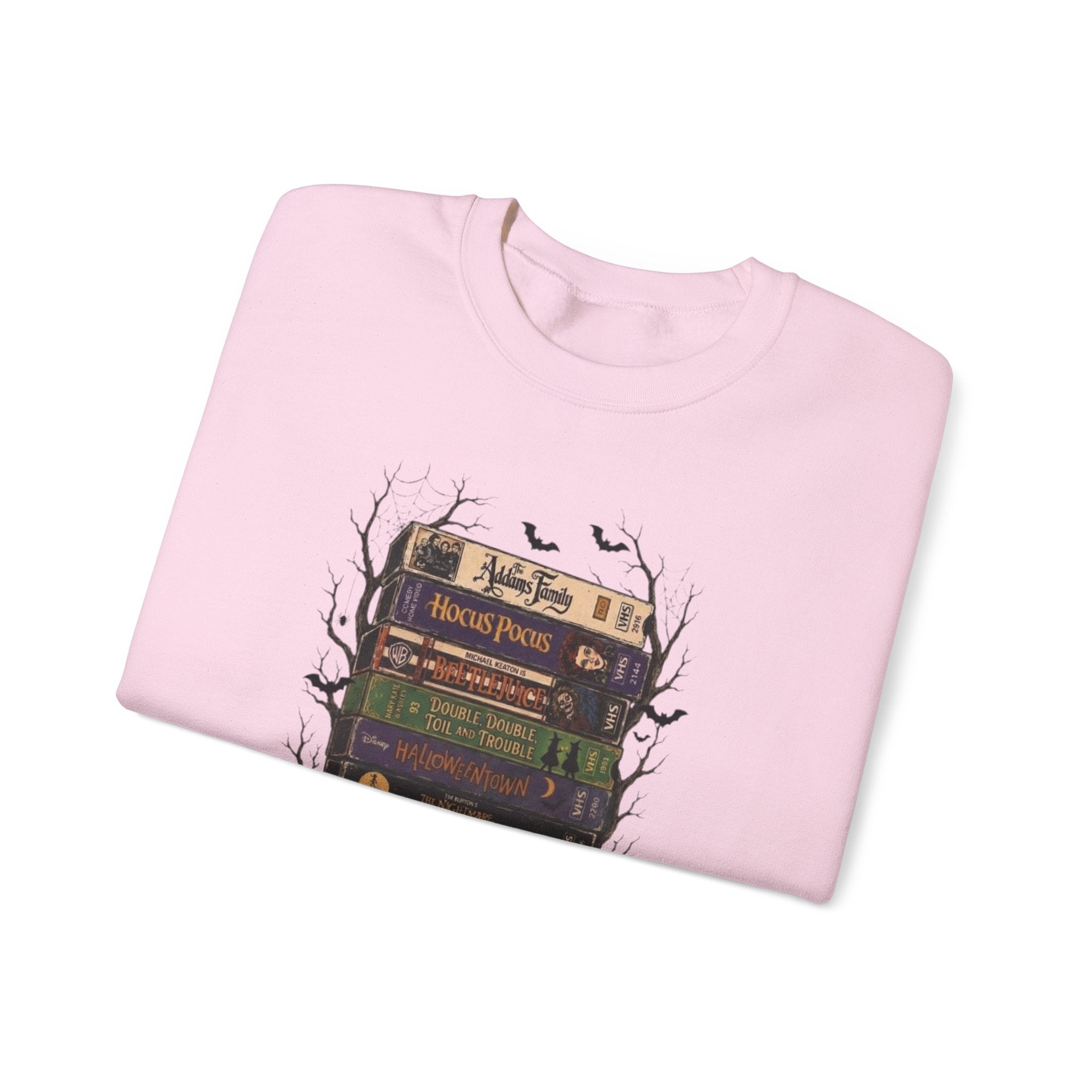 🎃 90s Fright Club VHS Tapes Sweatshirt – Vintage Halloween Crewneck
