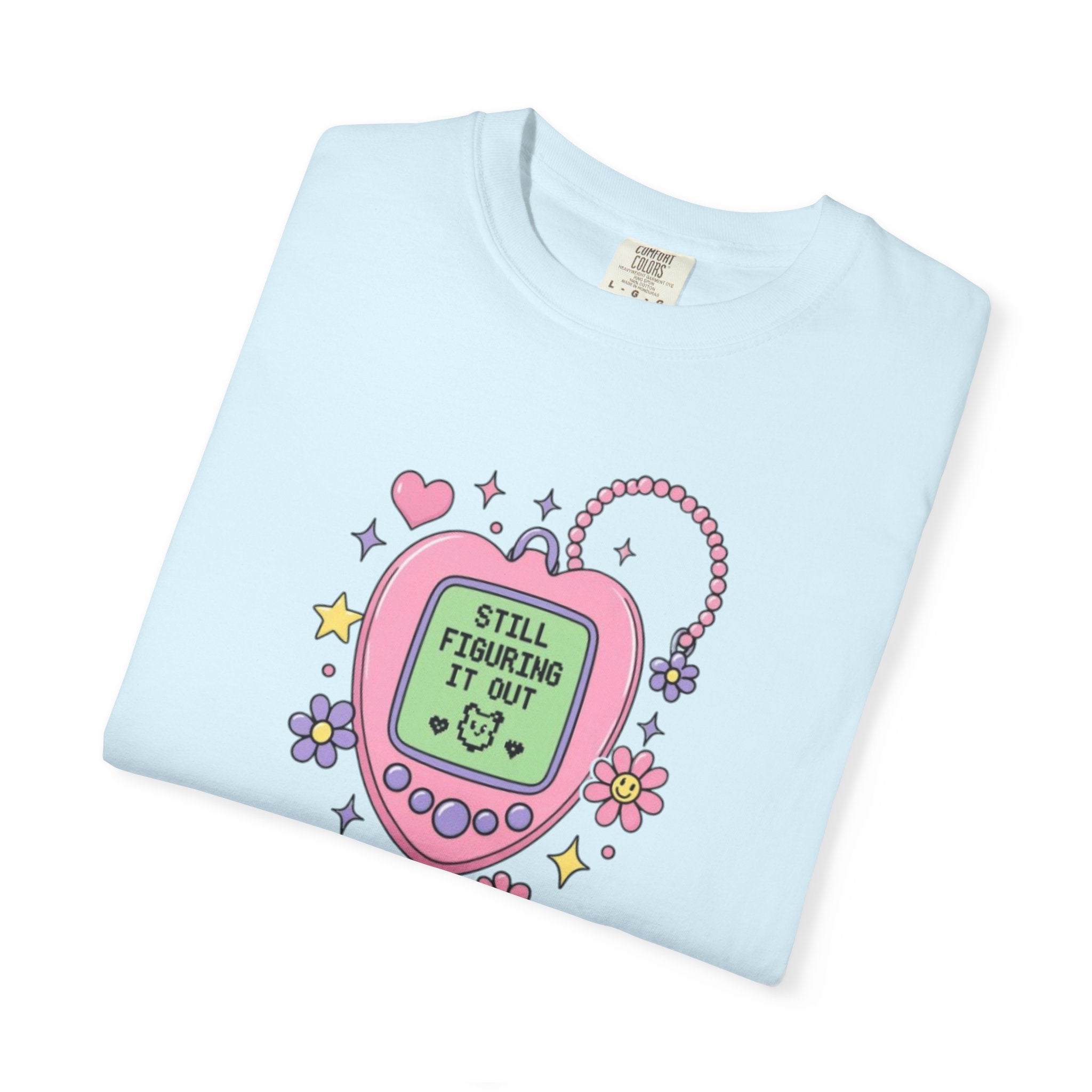 Nostalgic Digital Pet T-Shirt, Y2K Aesthetic Graphic Tee, Retro 90s Pixel Heart Shirt, Pastel Cute Unisex Graphic T-Shirt, Daily Reminder Top