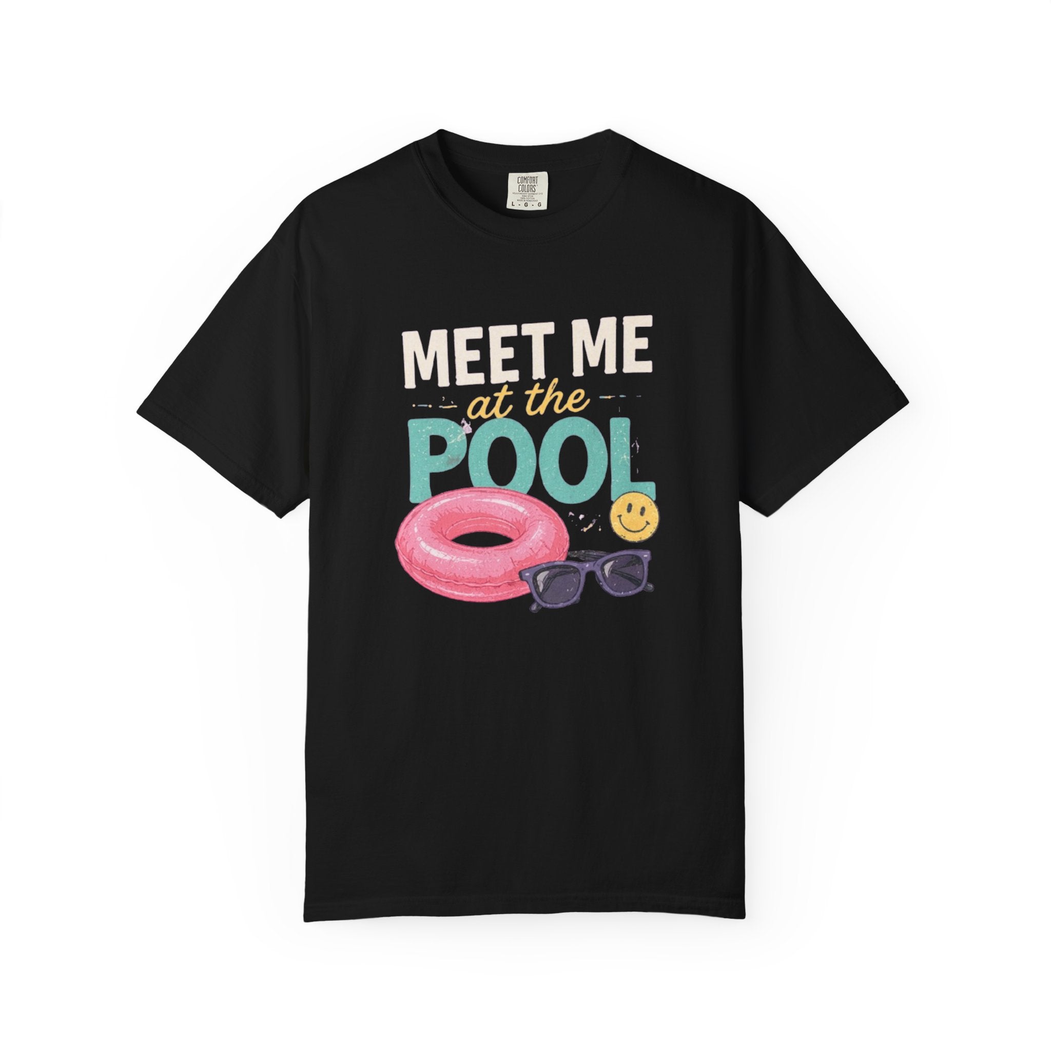 Retro Meet Me At The Pool Shirt | Vintage Summer Comfort Colors Tee | Pastel Pool Party Tshirt | Trendy Graphic Tee Oversized
