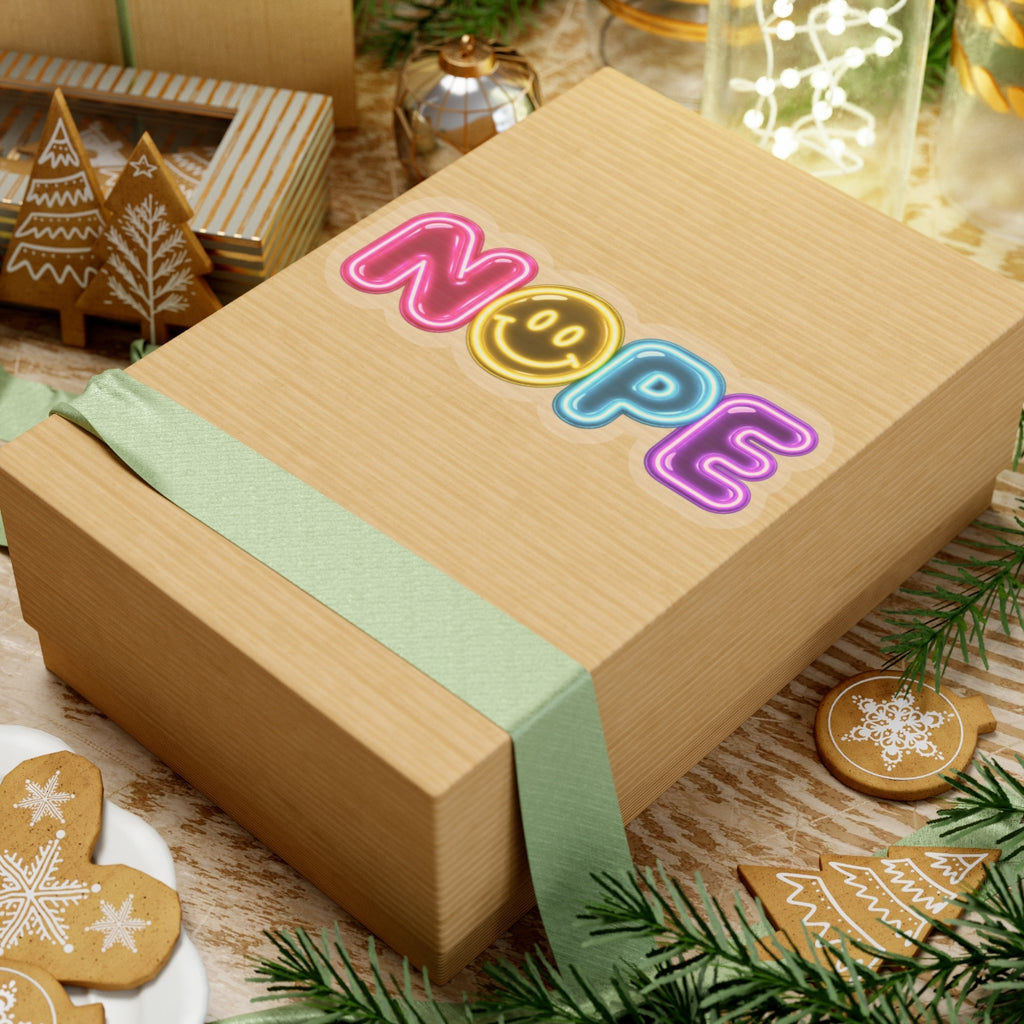Neon NOPE smiley sticker | Retro Throwback Sticker