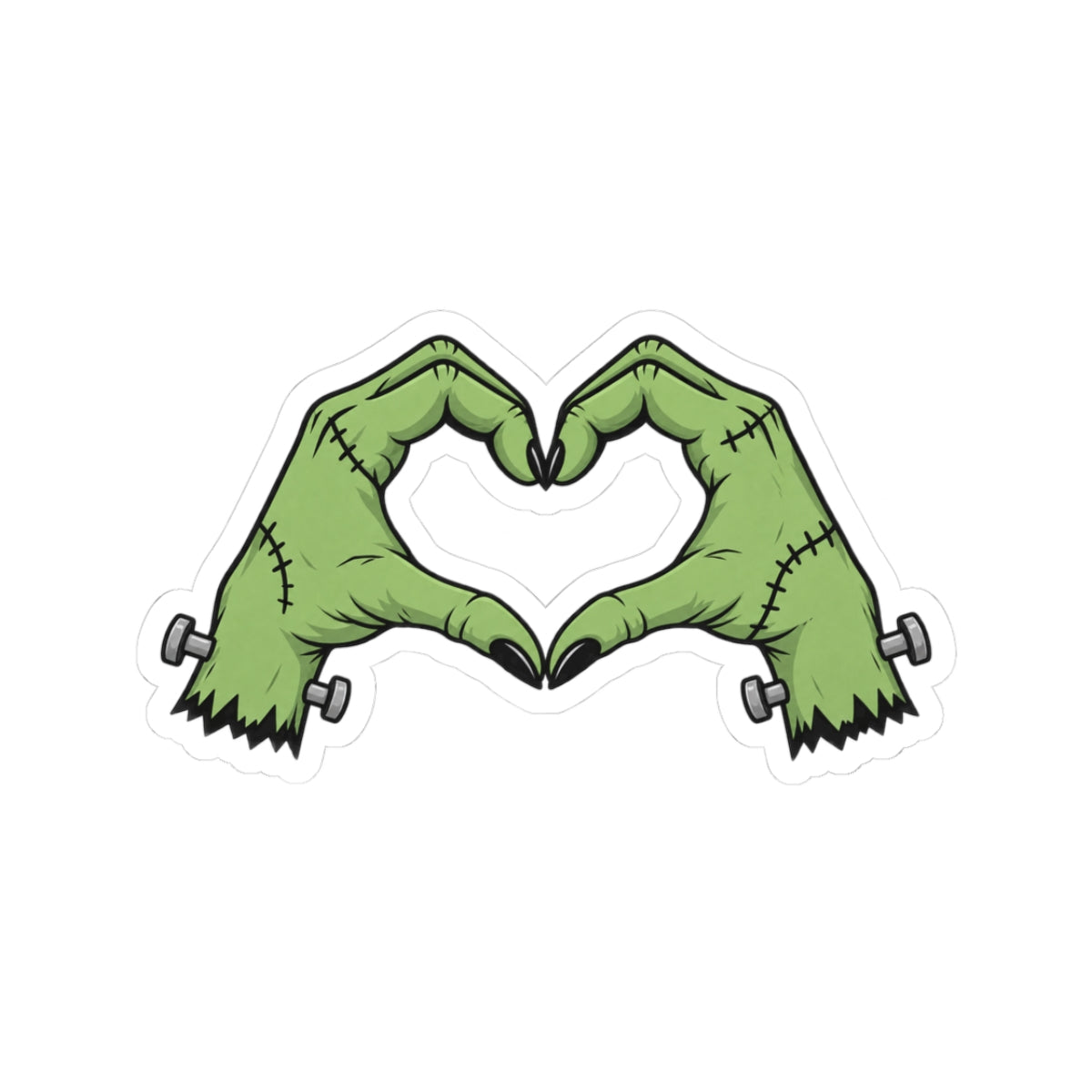 Frankenstein Hands Heart Sticker | Halloween Sticker