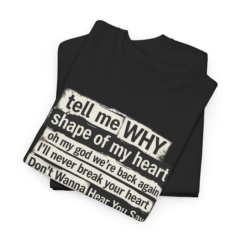 90's Boy Band Nostalgia Lyrics Tee | Concert Shirt for Vegas Sphere Residency