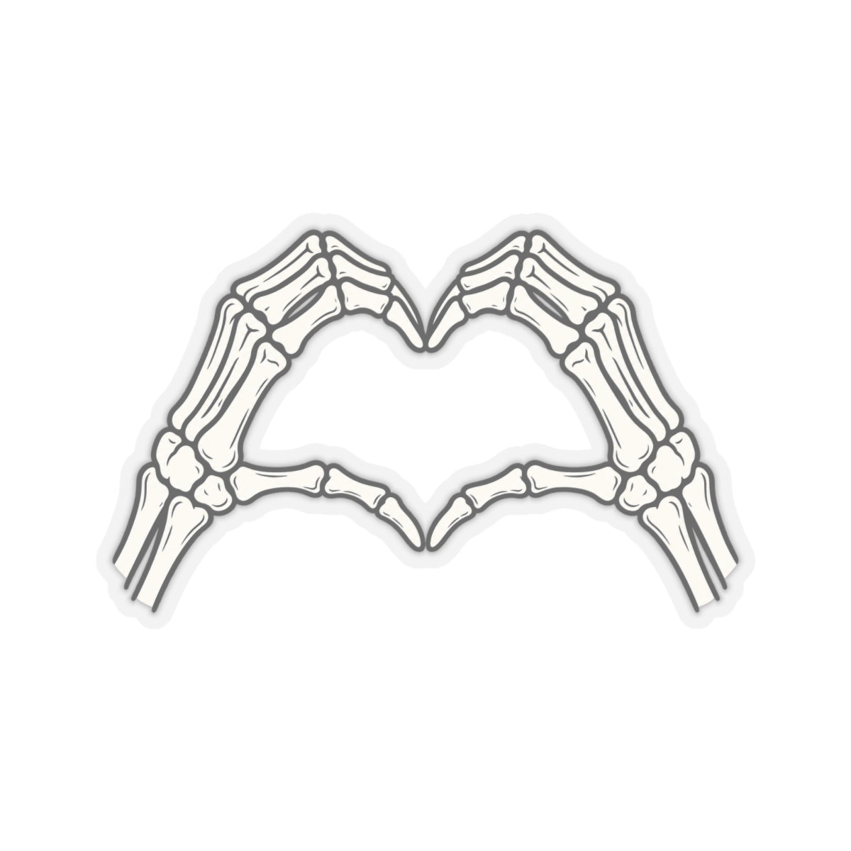 Skeleton Hands Heart Kiss-Cut Stickers | Bone Hand Heart Sticker