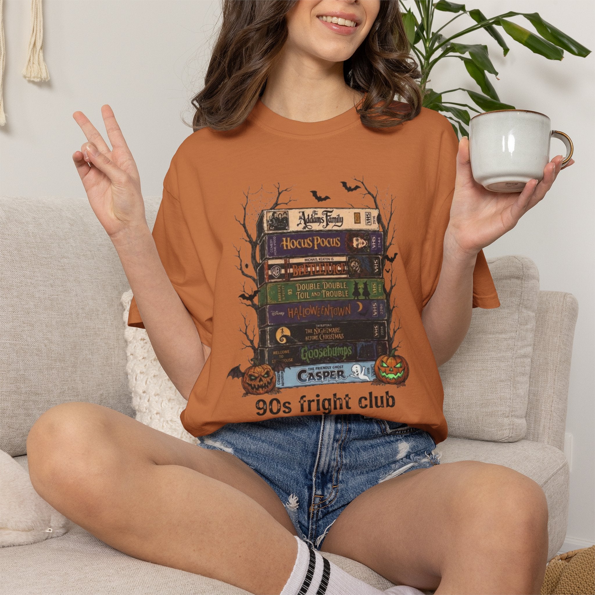 90s Fright Club Shirt | Vintage Nostalgic Spooky Movie Stack Comfort Colors Tee