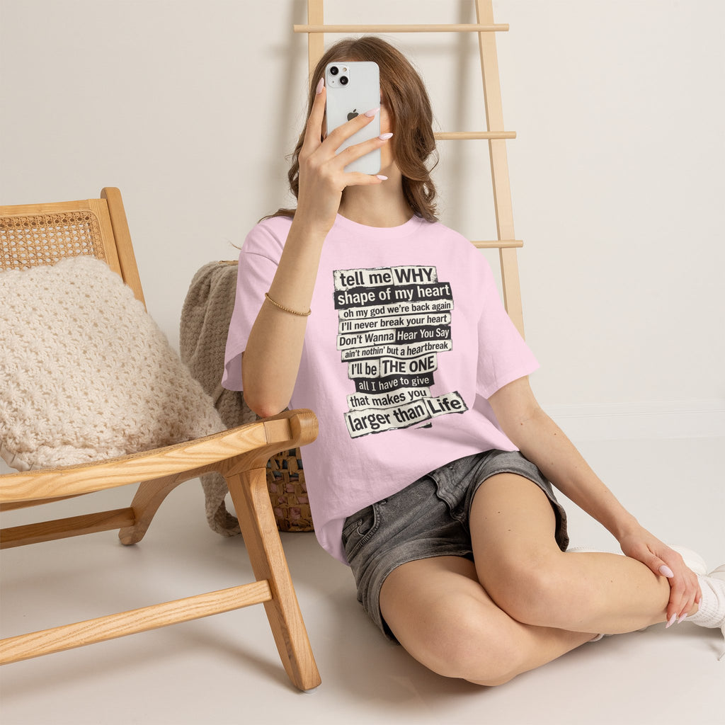 90's Boy Band Nostalgia Lyrics Tee | Concert Shirt for Vegas Sphere Residency
