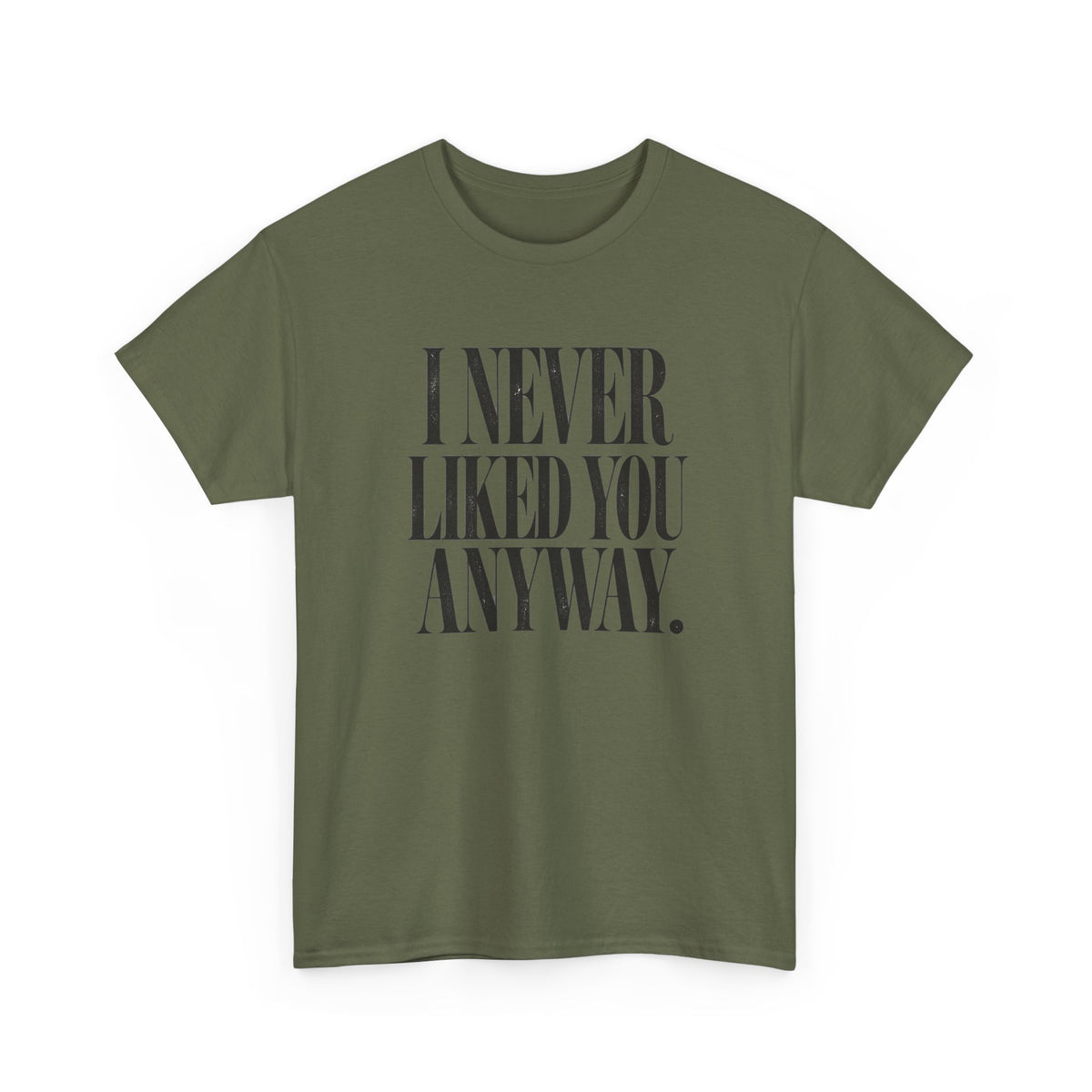I Never Liked You Anyway Graphic Tee | Funny Sarcastic Women's T-Shirt | Retro Vintage Style Statement Shirt | Millennial Humor