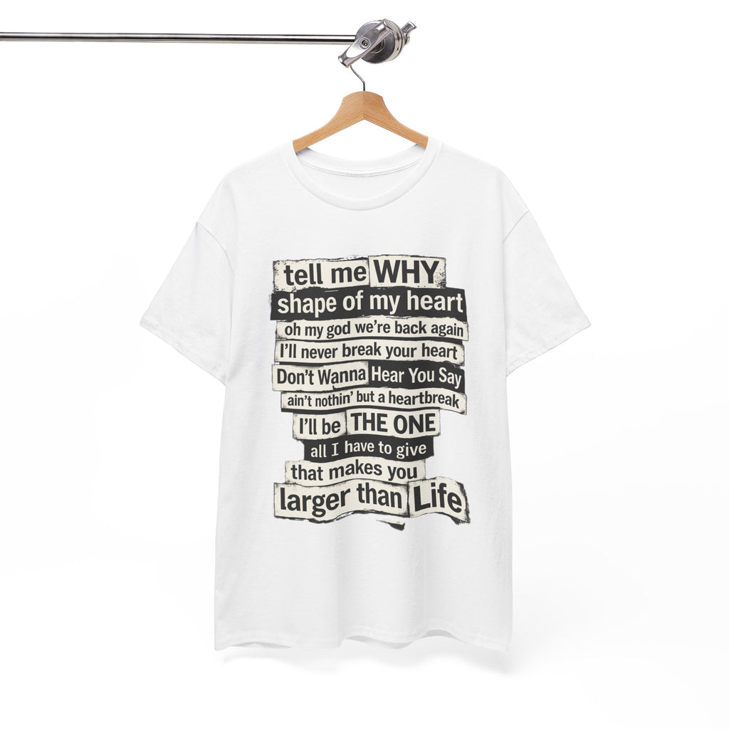 90's Boy Band Nostalgia Lyrics Tee | Concert Shirt for Vegas Sphere Residency