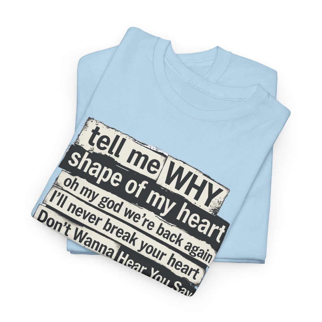 90's Boy Band Nostalgia Lyrics Tee | Concert Shirt for Vegas Sphere Residency