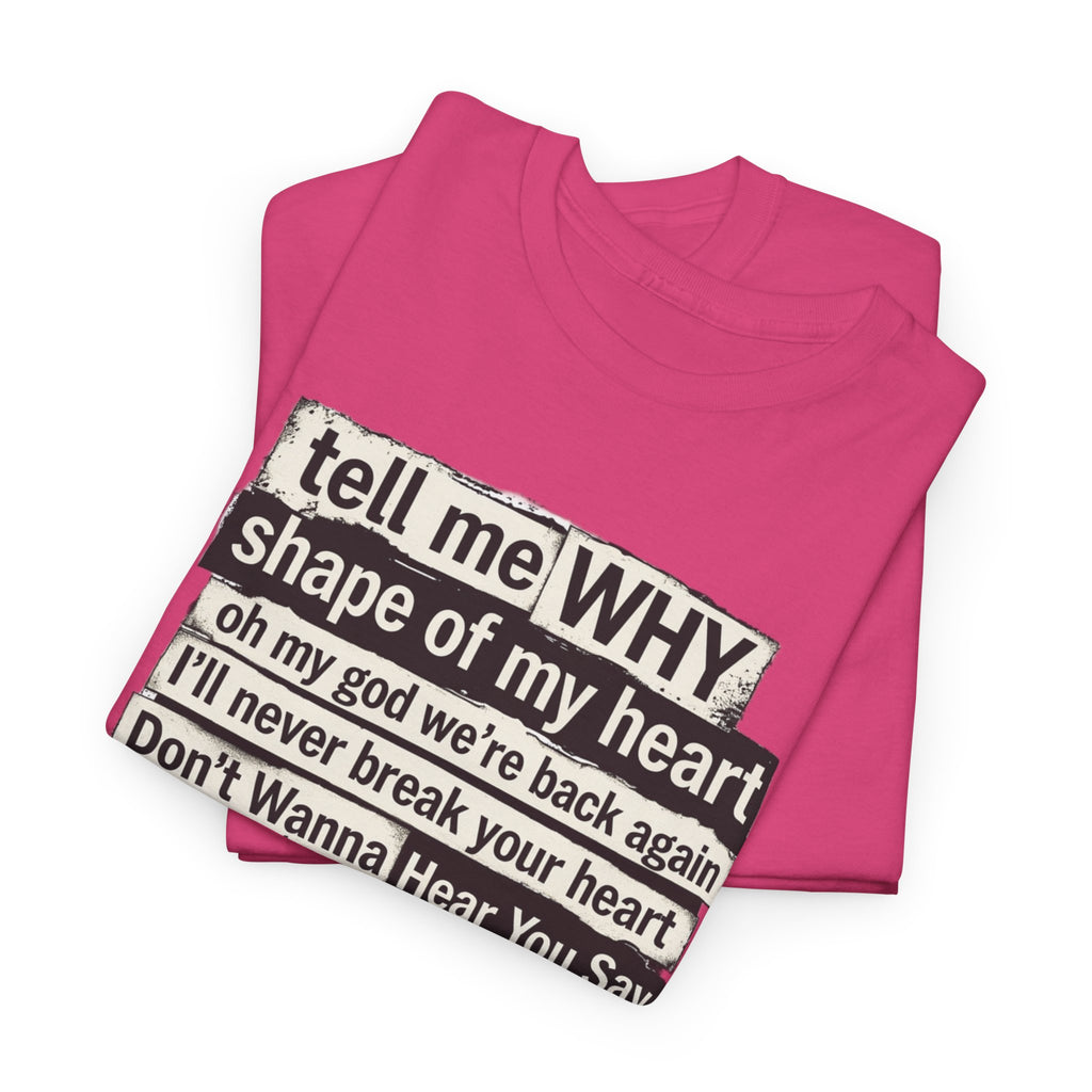 90's Boy Band Nostalgia Lyrics Tee | Concert Shirt for Vegas Sphere Residency
