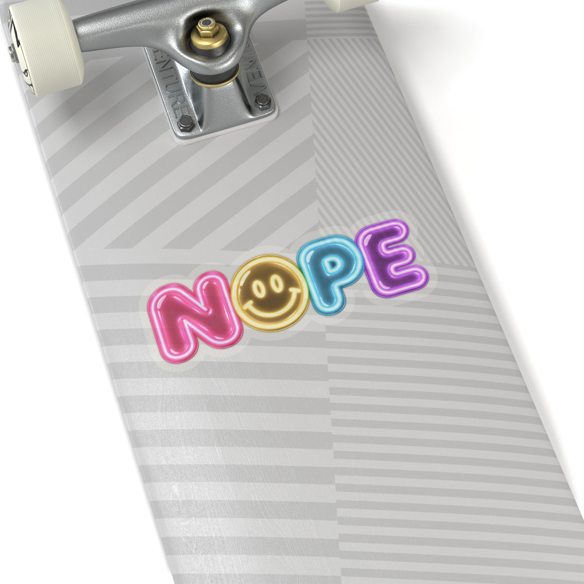 Neon NOPE smiley sticker | Retro Throwback Sticker
