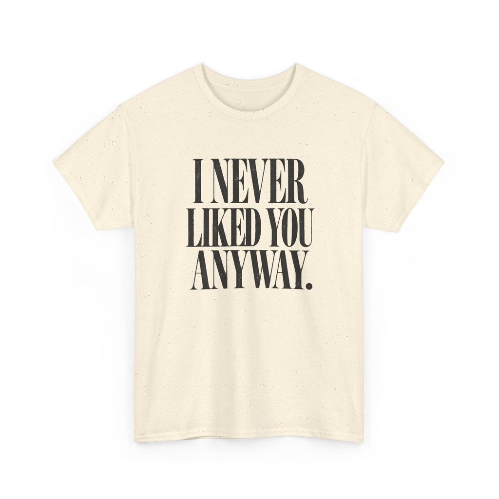 I Never Liked You Anyway Graphic Tee | Funny Sarcastic Women's T-Shirt | Retro Vintage Style Statement Shirt | Millennial Humor