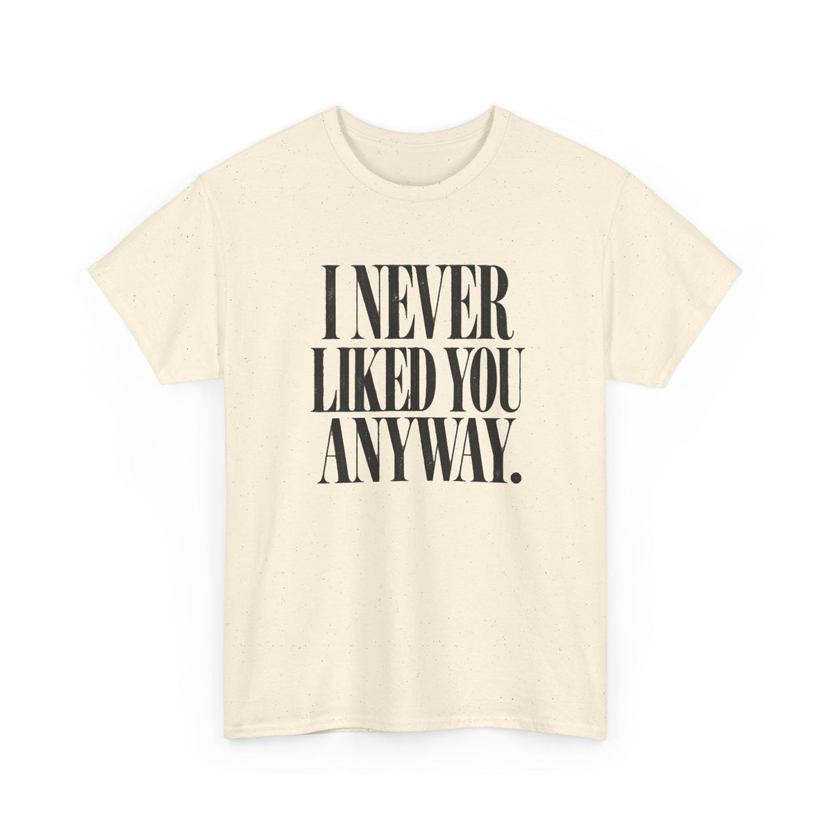 I Never Liked You Anyway Graphic Tee | Funny Sarcastic Women's T-Shirt | Retro Vintage Style Statement Shirt | Millennial Humor