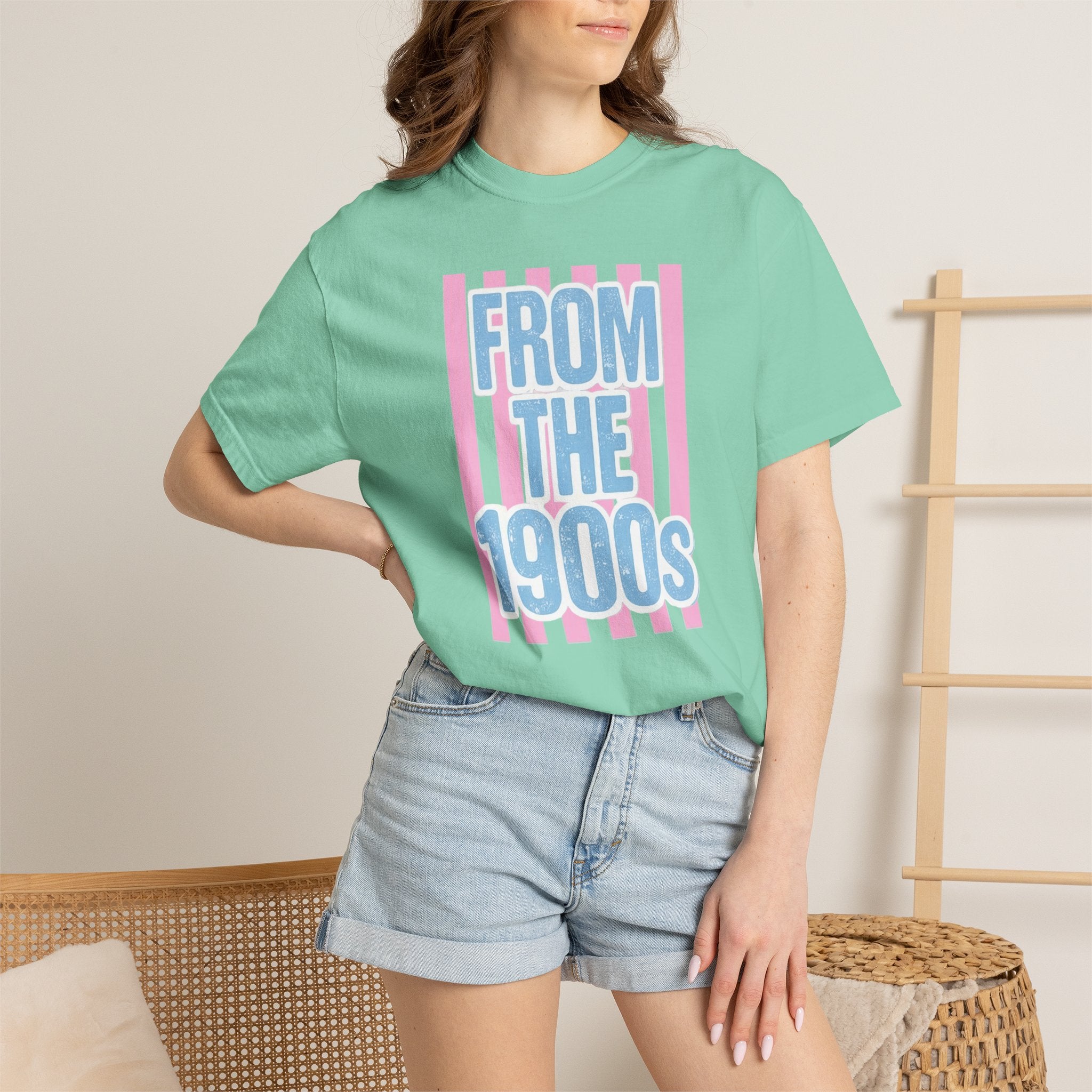 "From the 1900s" Retro Graphic Tee | Funny Millennial 90s Nostalgia Shirt | Pastel Aesthetic Comfort Colors Oversized Streetwear Top