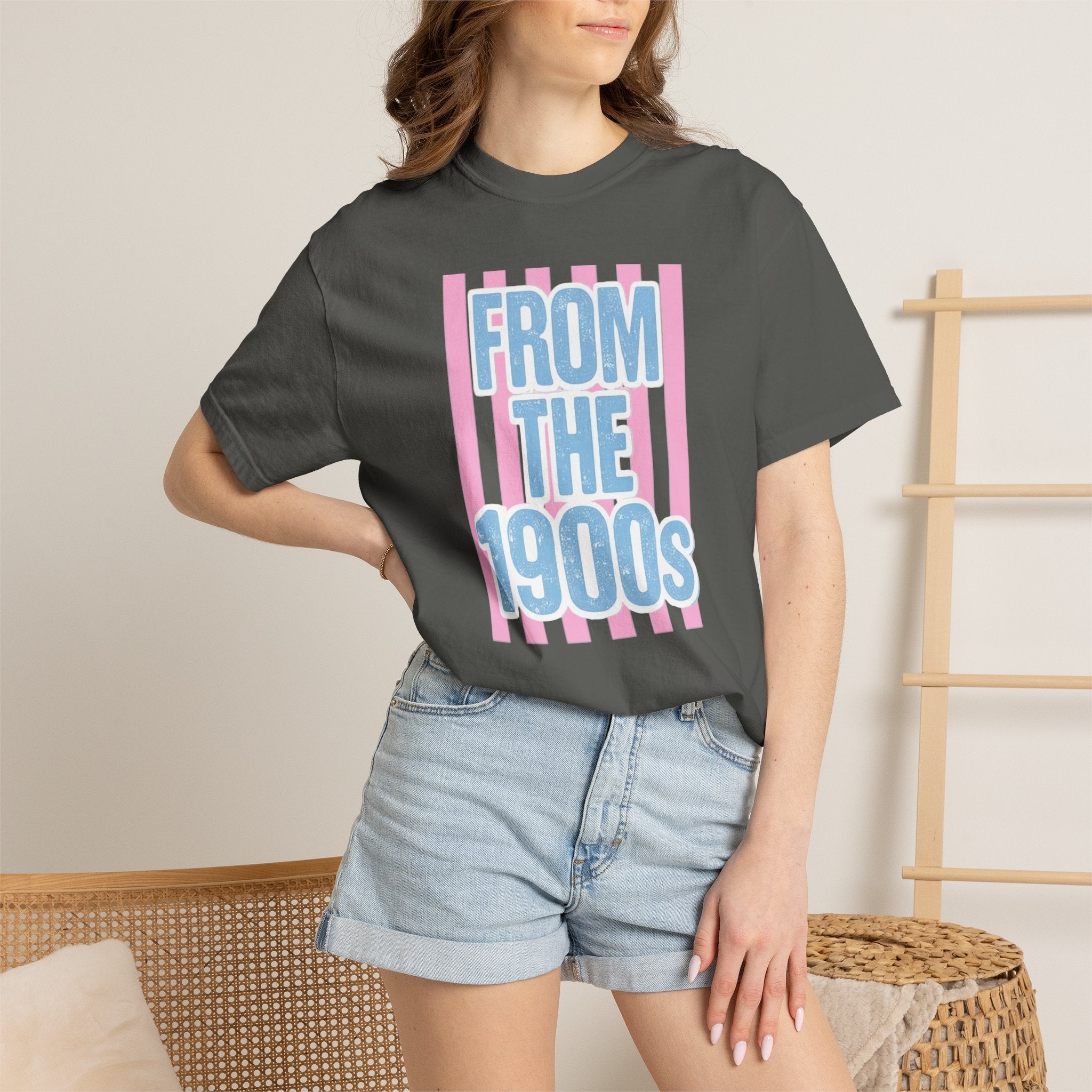 "From the 1900s" Retro Graphic Tee | Funny Millennial 90s Nostalgia Shirt | Pastel Aesthetic Comfort Colors Oversized Streetwear Top