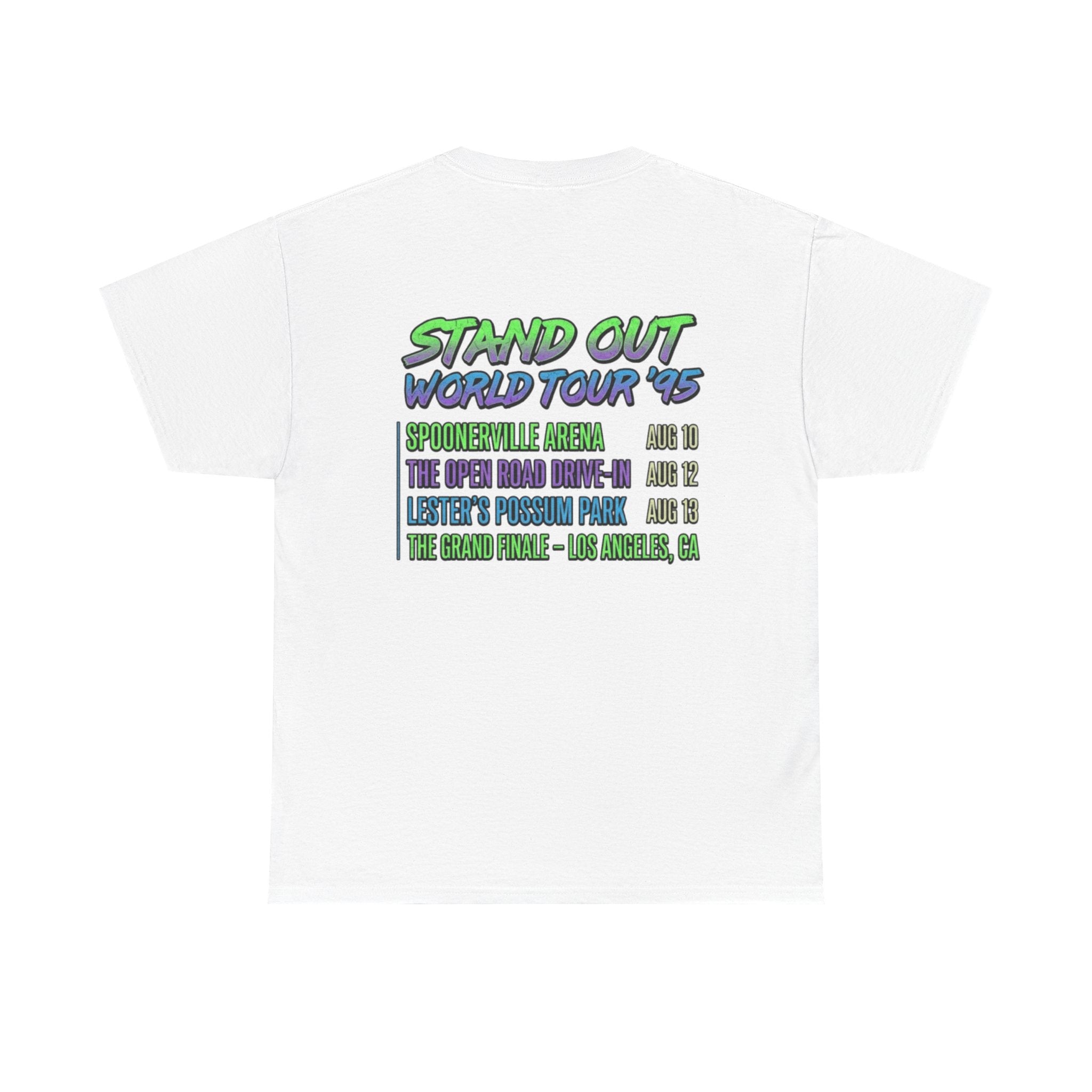 90s Pop Star Concert Tee | Retro Animated World Tour T-Shirt | Y2K Streetwear Graphic Top | 1990s Nostalgia Aesthetic Casual Shirt