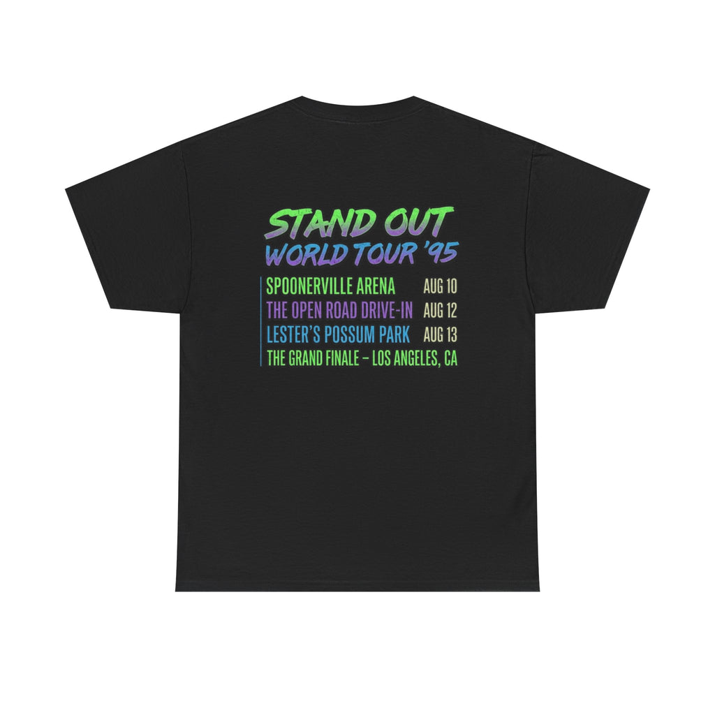 90s Pop Star Concert Tee | Retro Animated World Tour T-Shirt | Y2K Streetwear Graphic Top | 1990s Nostalgia Aesthetic Casual Shirt