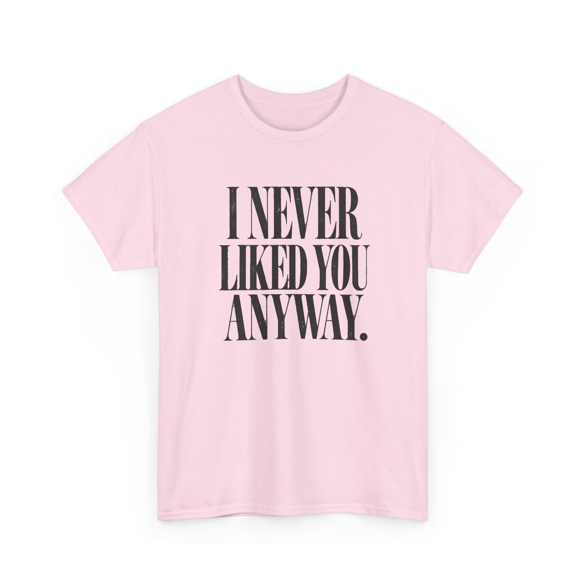 I Never Liked You Anyway Graphic Tee | Funny Sarcastic Women's T-Shirt | Retro Vintage Style Statement Shirt | Millennial Humor
