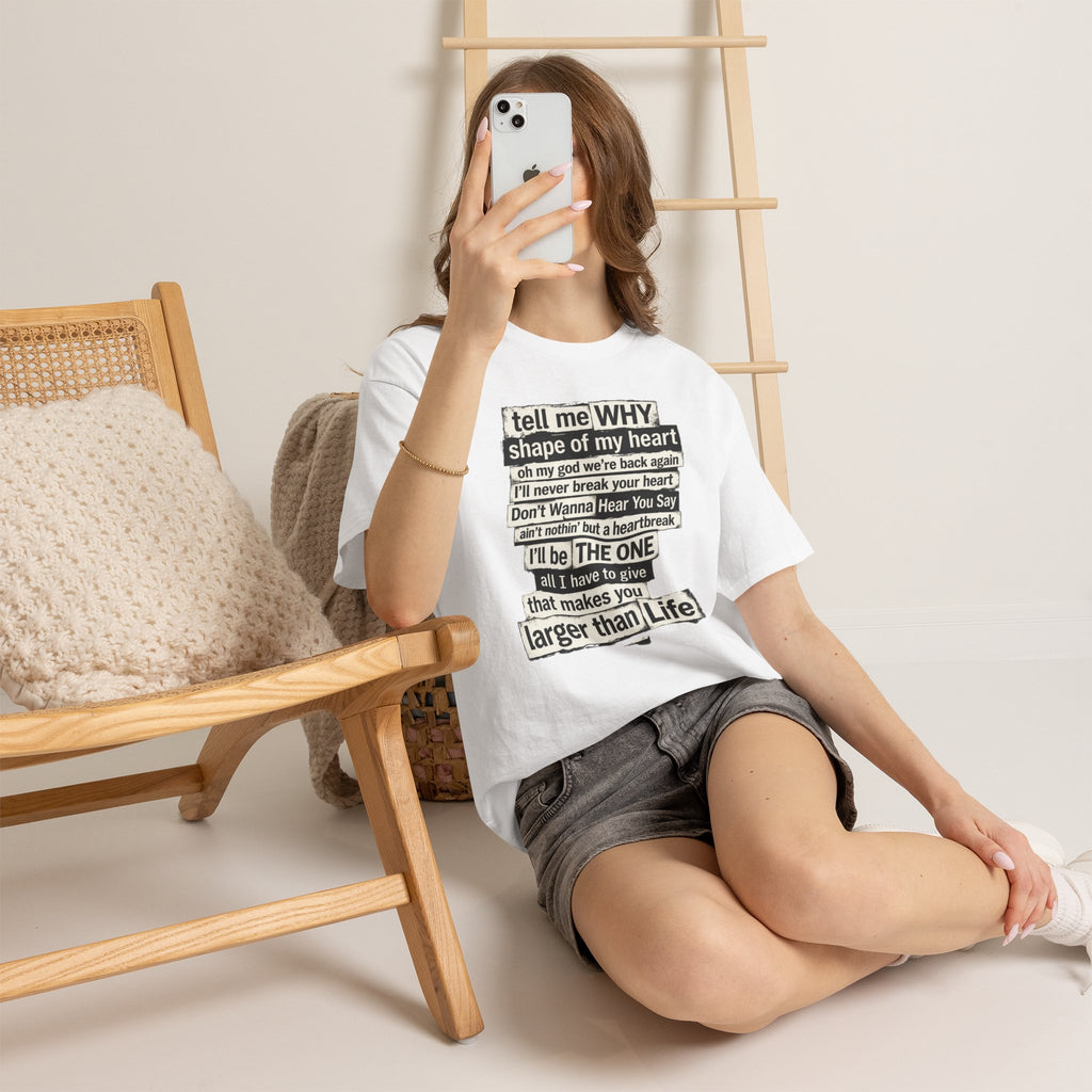 90's Boy Band Nostalgia Lyrics Tee | Concert Shirt for Vegas Sphere Residency