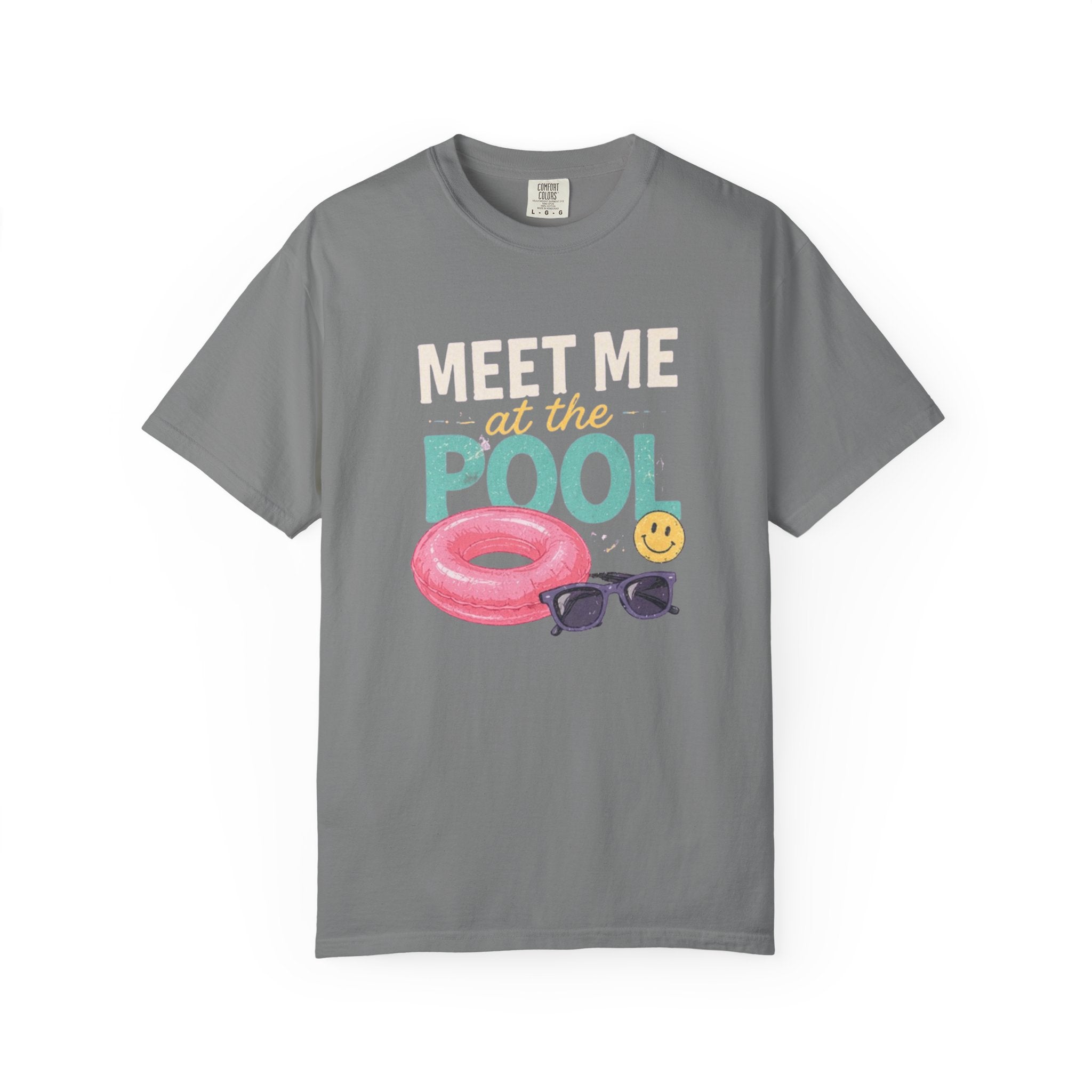 Retro Meet Me At The Pool Shirt | Vintage Summer Comfort Colors Tee | Pastel Pool Party Tshirt | Trendy Graphic Tee Oversized