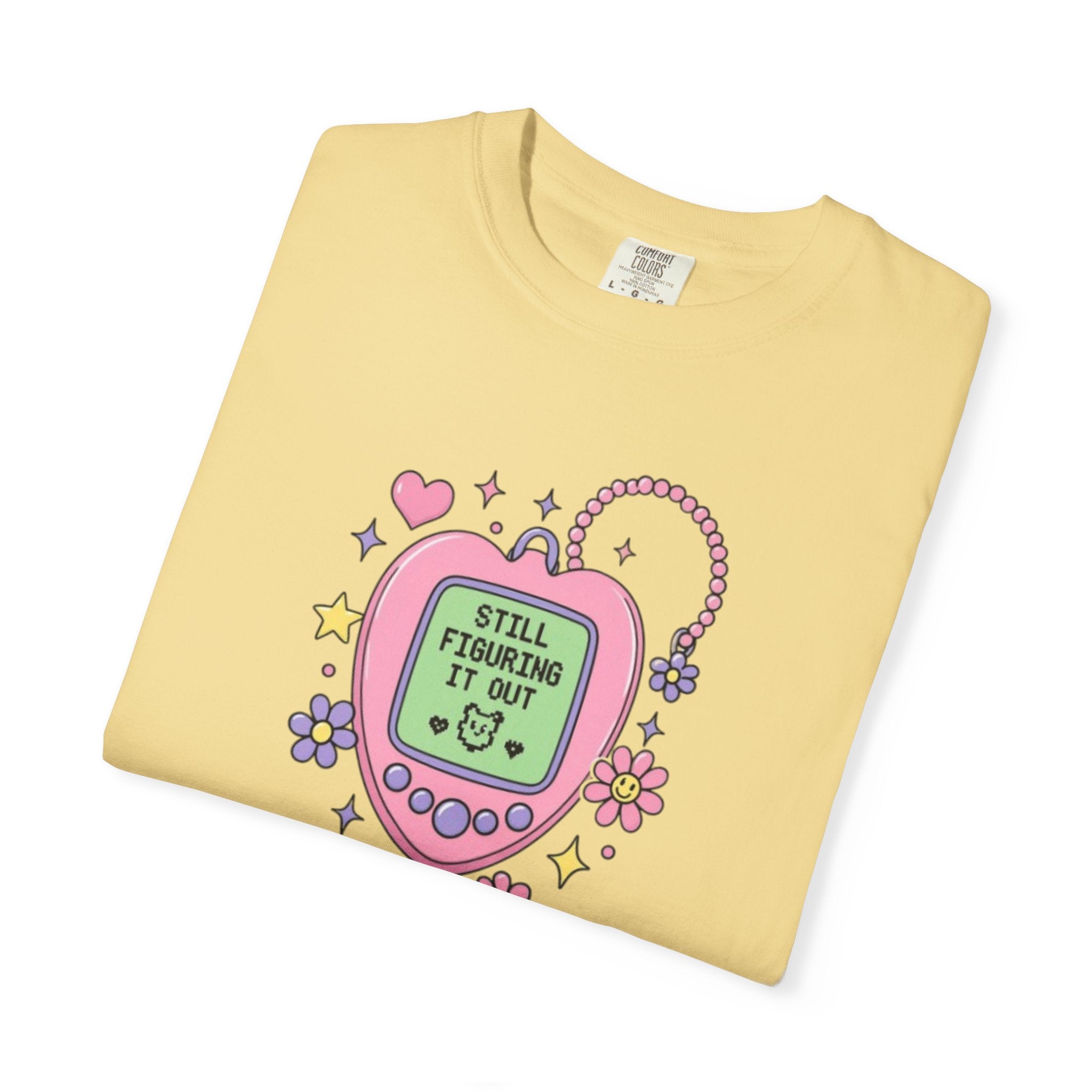 Nostalgic Digital Pet T-Shirt, Y2K Aesthetic Graphic Tee, Retro 90s Pixel Heart Shirt, Pastel Cute Unisex Graphic T-Shirt, Daily Reminder Top