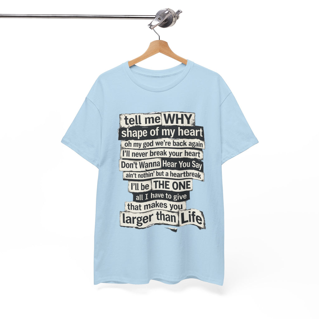 90's Boy Band Nostalgia Lyrics Tee | Concert Shirt for Vegas Sphere Residency