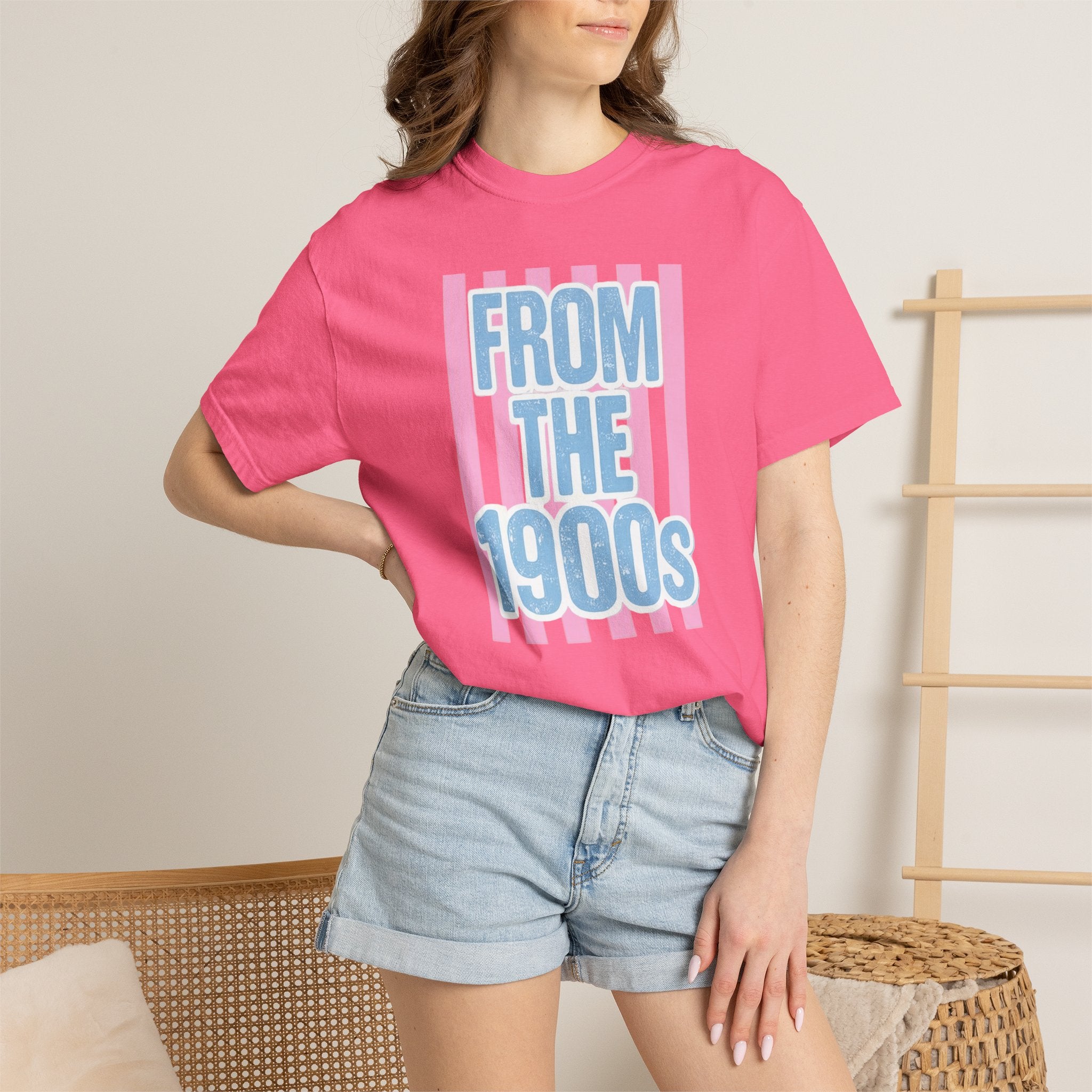 "From the 1900s" Retro Graphic Tee | Funny Millennial 90s Nostalgia Shirt | Pastel Aesthetic Comfort Colors Oversized Streetwear Top