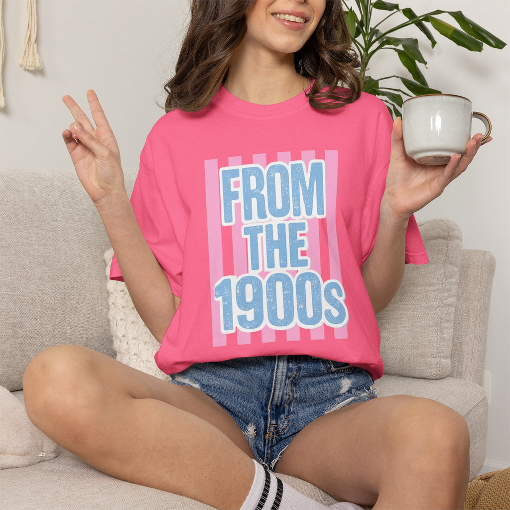 "From the 1900s" Retro Graphic Tee | Funny Millennial 90s Nostalgia Shirt | Pastel Aesthetic Comfort Colors Oversized Streetwear Top
