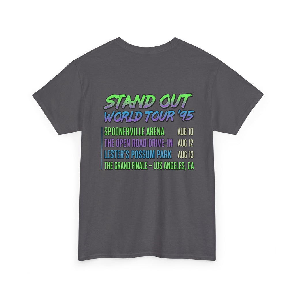 90s Pop Star Concert Tee | Retro Animated World Tour T-Shirt | Y2K Streetwear Graphic Top | 1990s Nostalgia Aesthetic Casual Shirt