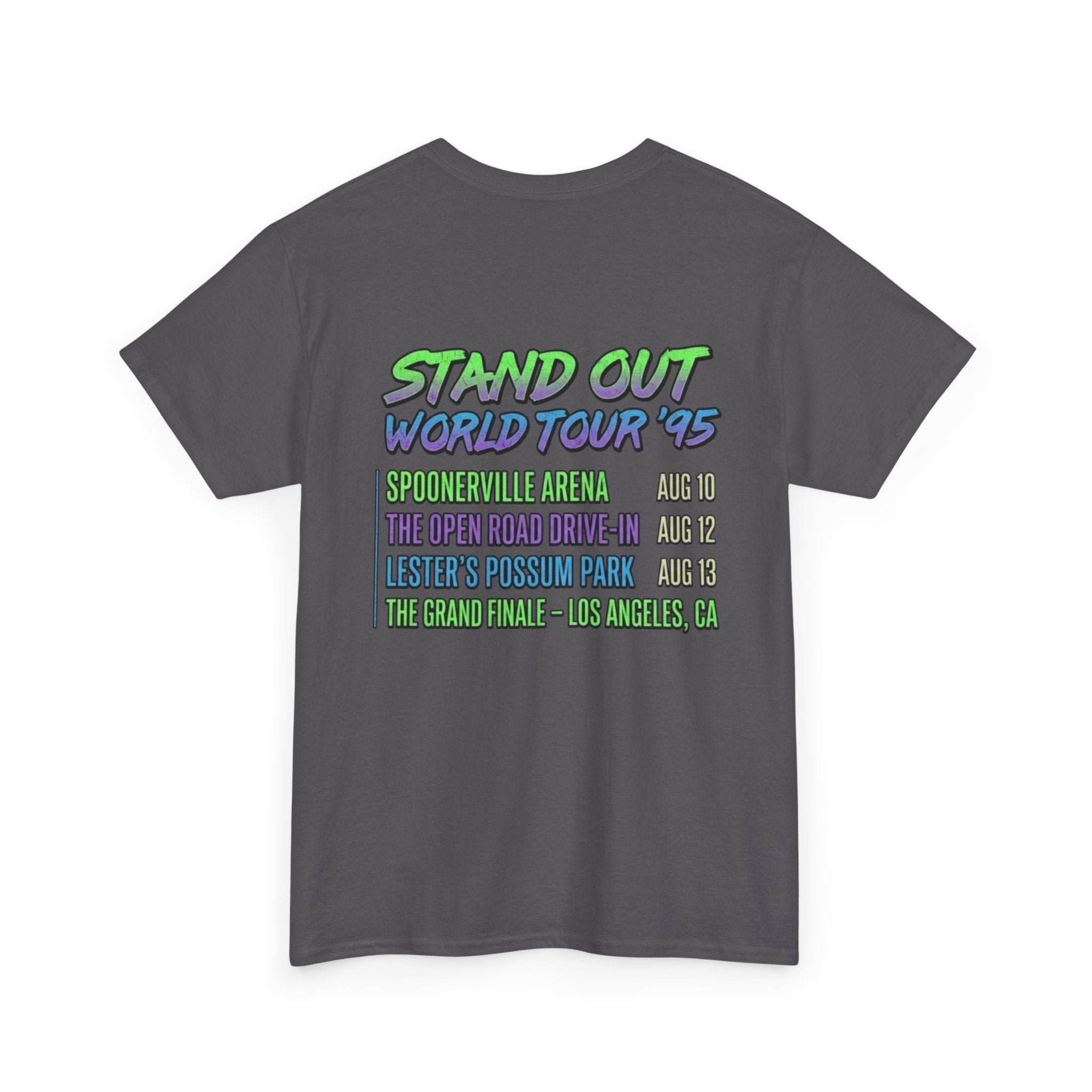 90s Pop Star Concert Tee | Retro Animated World Tour T-Shirt | Y2K Streetwear Graphic Top | 1990s Nostalgia Aesthetic Casual Shirt
