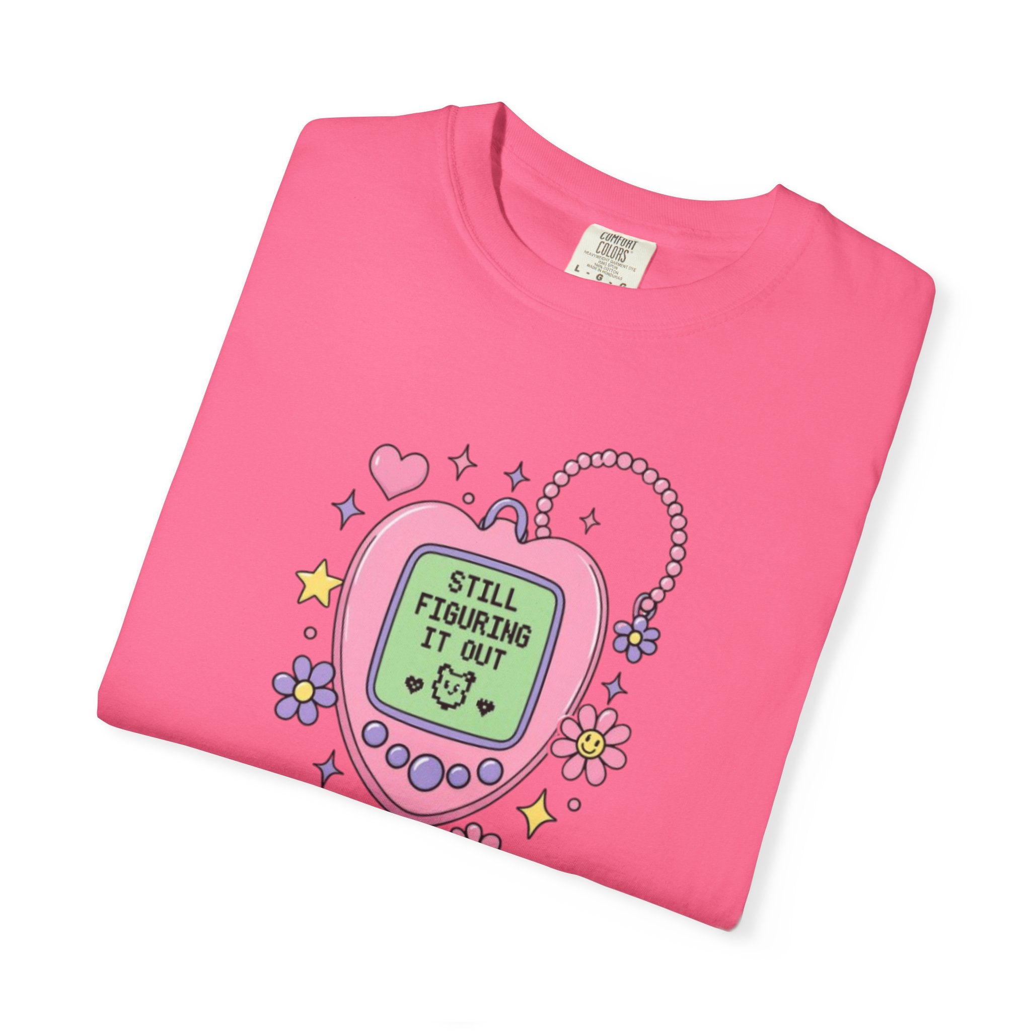 Nostalgic Digital Pet T-Shirt, Y2K Aesthetic Graphic Tee, Retro 90s Pixel Heart Shirt, Pastel Cute Unisex Graphic T-Shirt, Daily Reminder Top