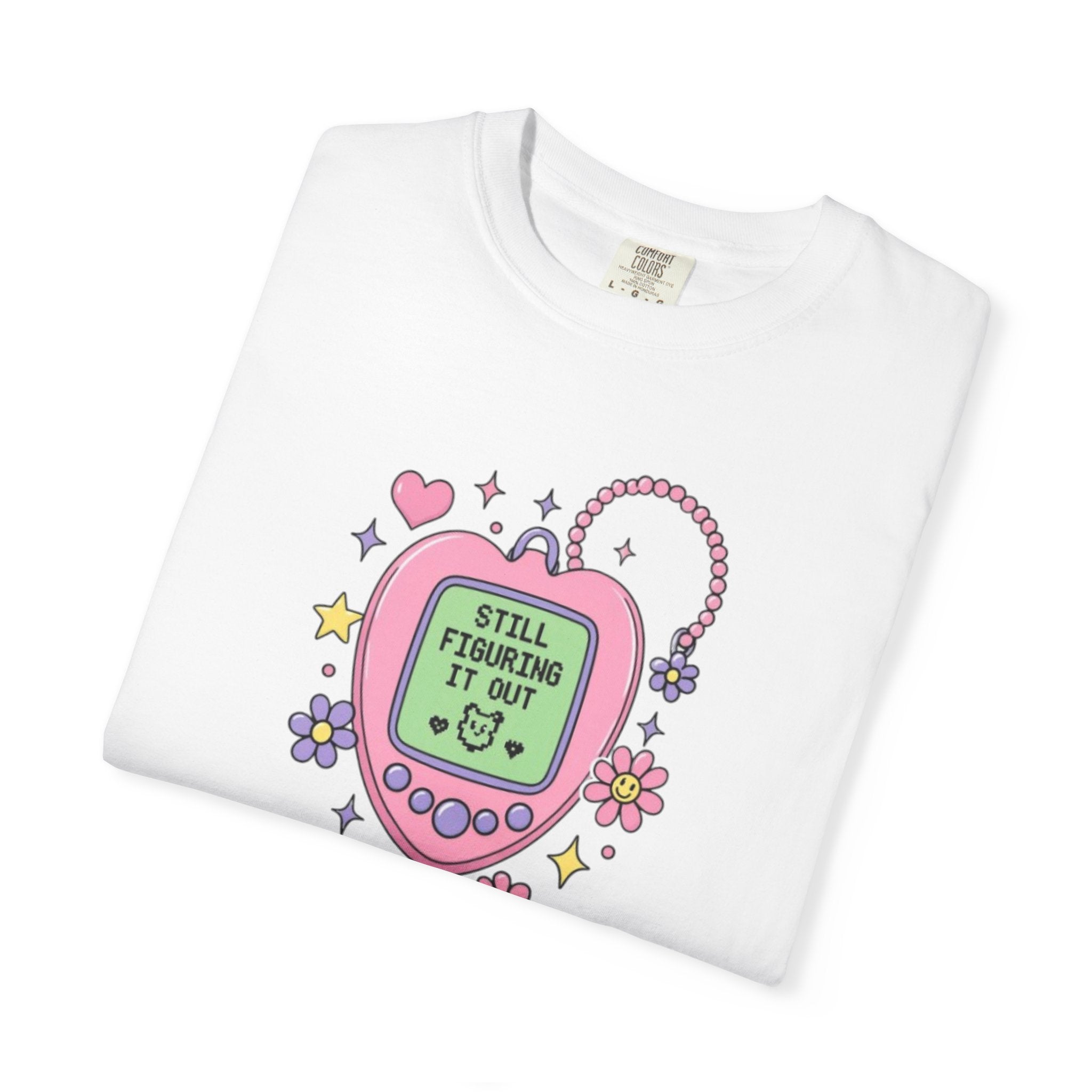 Nostalgic Digital Pet T-Shirt, Y2K Aesthetic Graphic Tee, Retro 90s Pixel Heart Shirt, Pastel Cute Unisex Graphic T-Shirt, Daily Reminder Top